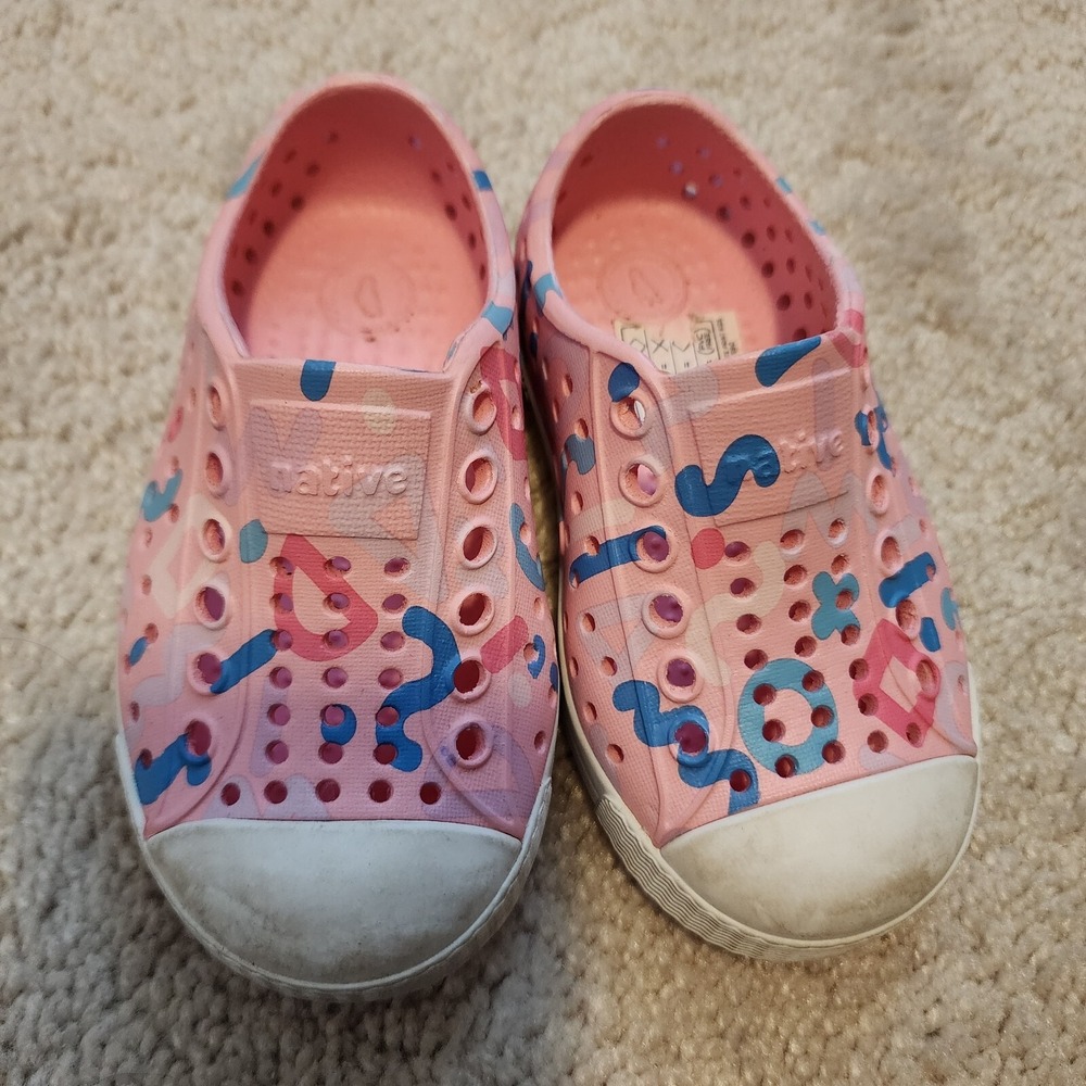 Native Jefferson Kids Shoes Pink Slip On‎ Comfort Size C5
